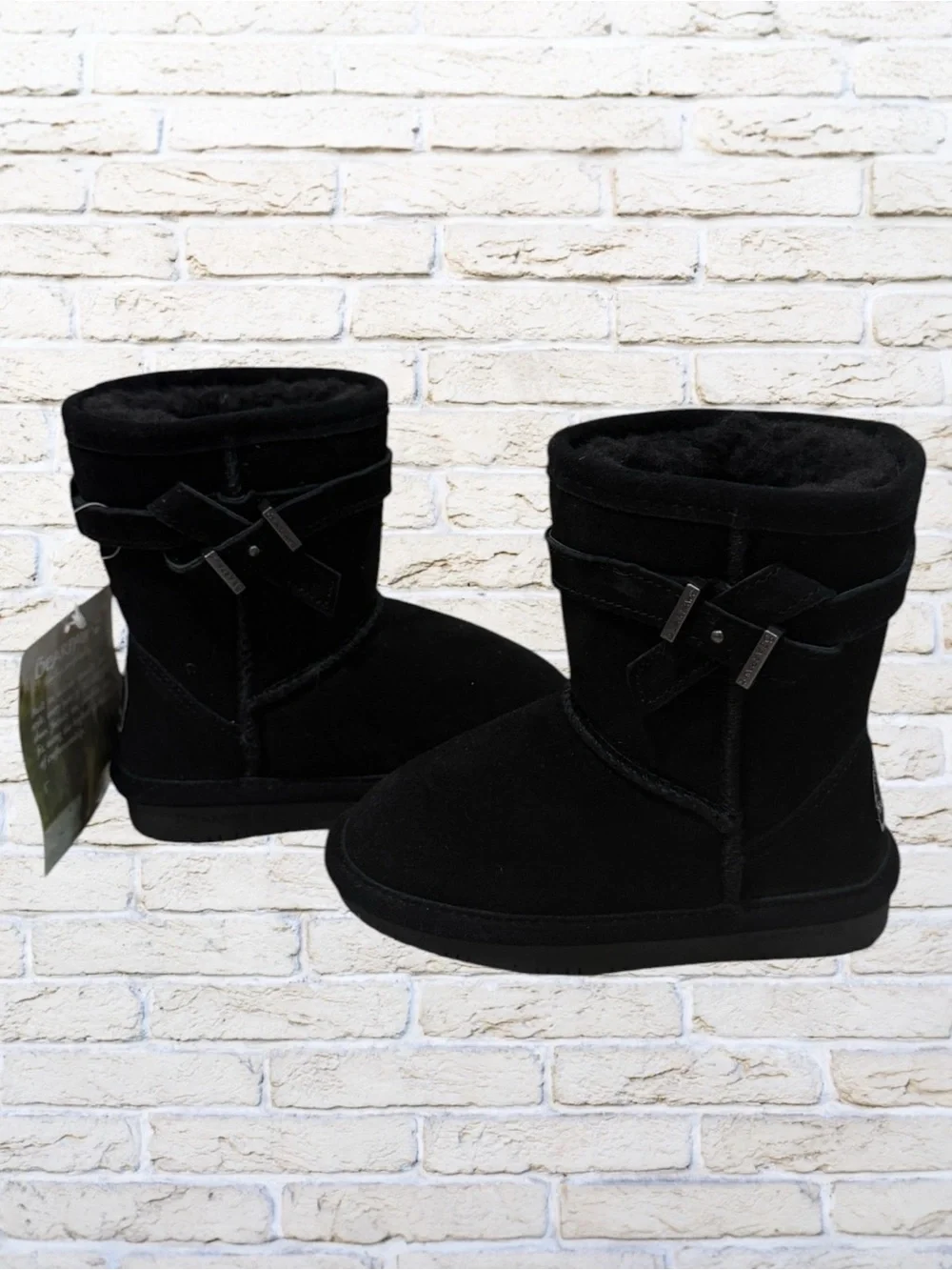 NWT Kids Toddler Black Bearpaw Boots 8